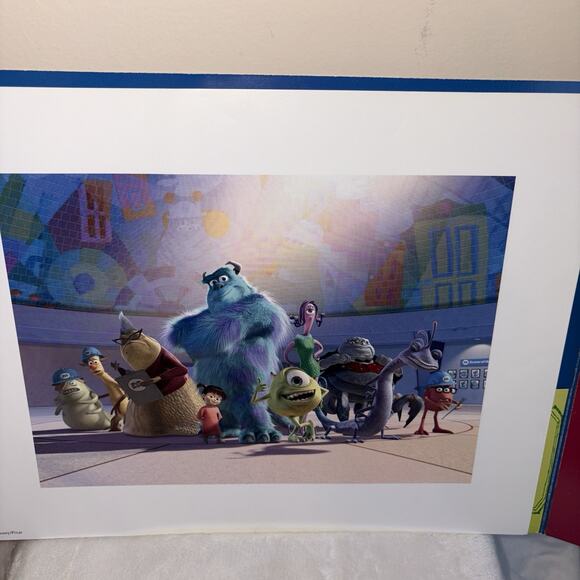 Monsters Inc Disney Store Pixar Exclusive Lithograph Portfolio Set of 4 Prints - Picture 7 of 10